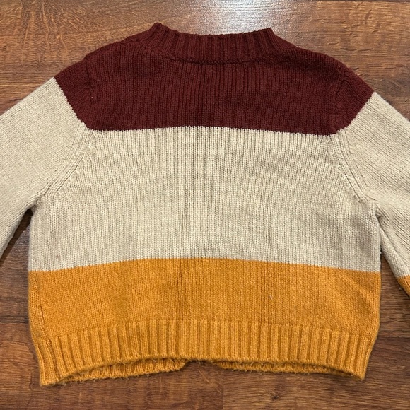 For Love & Lemons Hailey Cardigan Women’s XS Color Block Yellow Maroon Pink - Picture 6 of 7